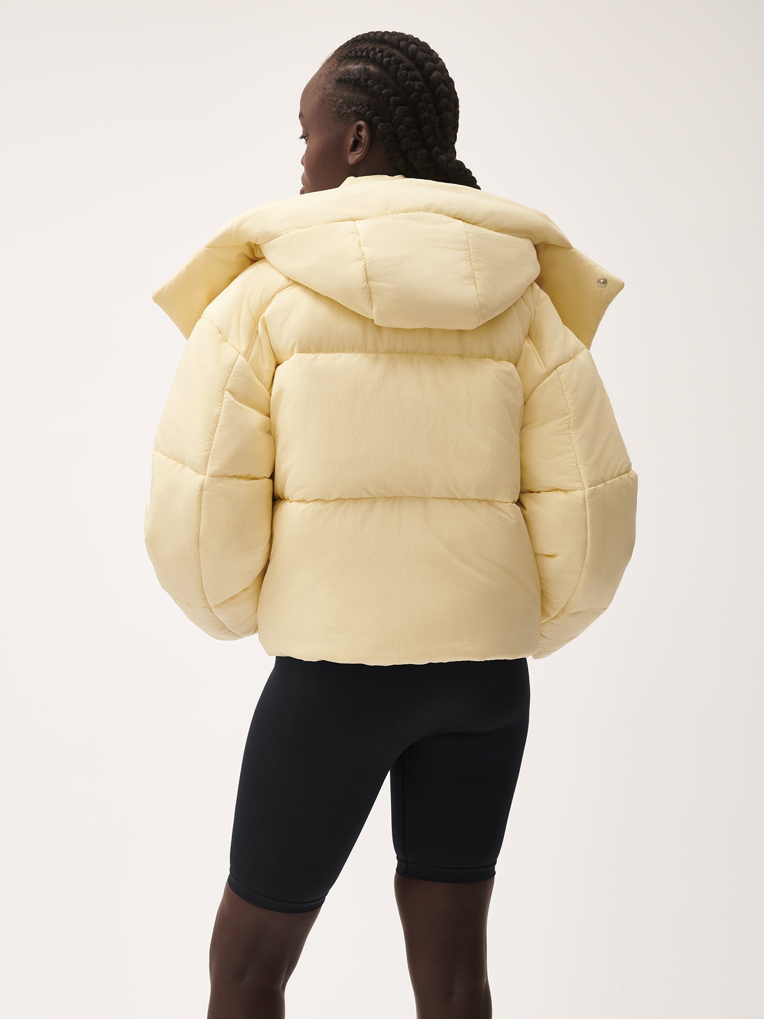 Womens_FLWRDWN_Recycled_Nylon_Cropped_Puffer_Rind_Yellow-female-2