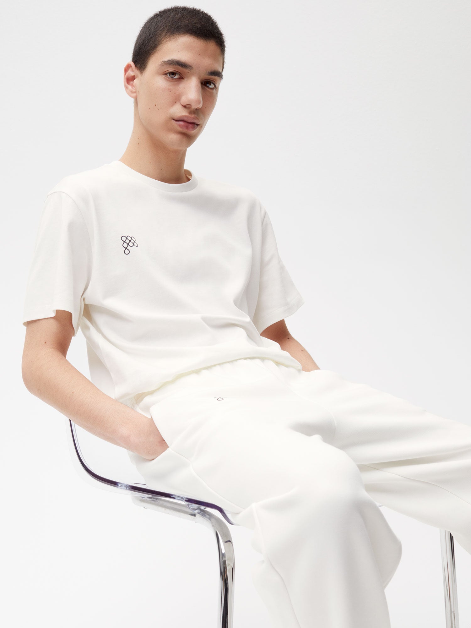 Airink Heavyweight Recycled Cotton Track Pants Off White Male
