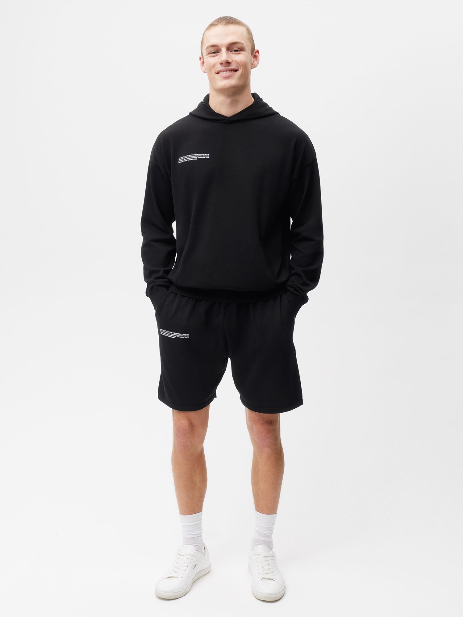 Cotton-Knit-Long-Shorts-Black-Male-1