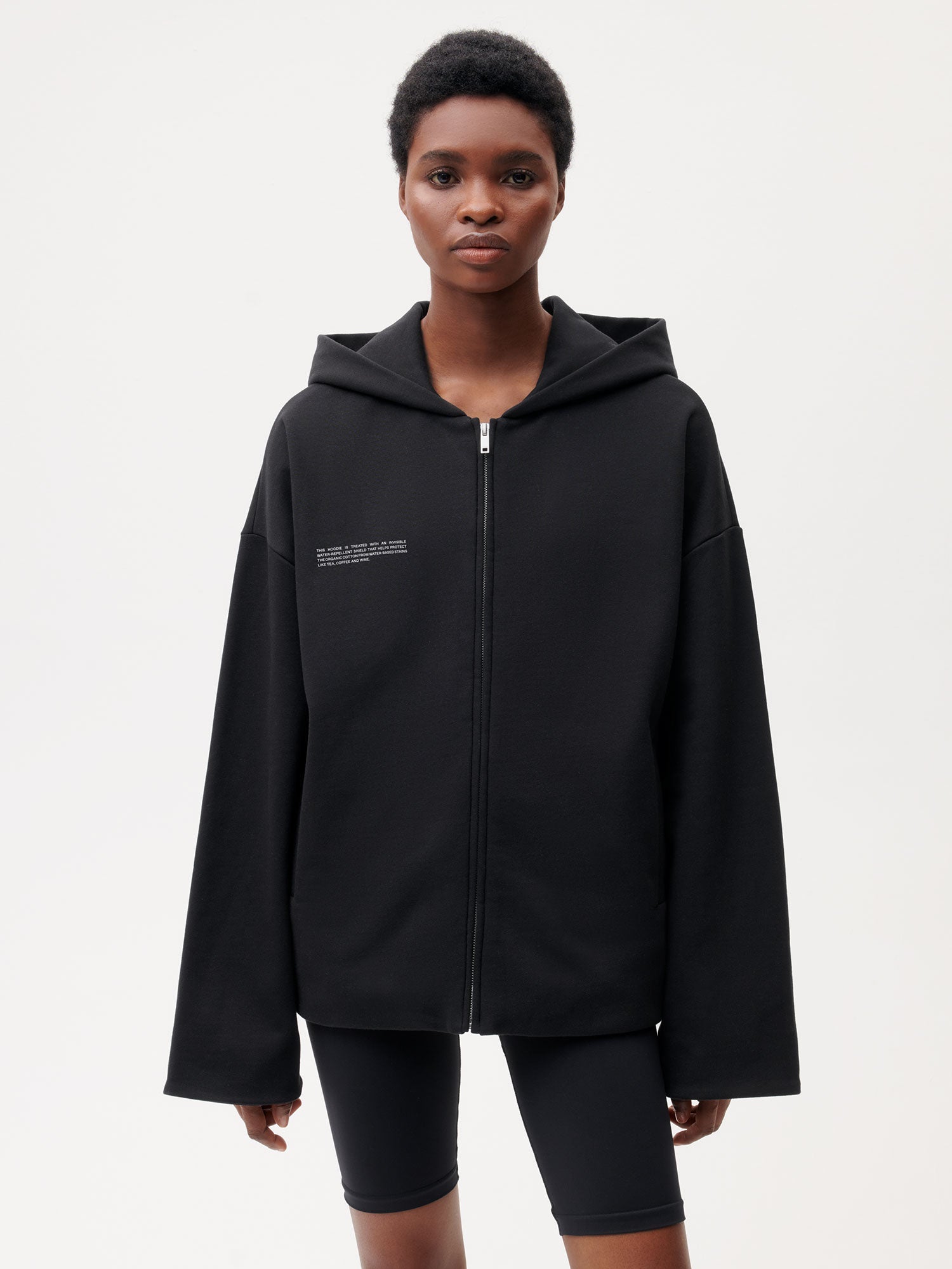 Dropel-Half-Zip-Hoodie-Black-Female-1
