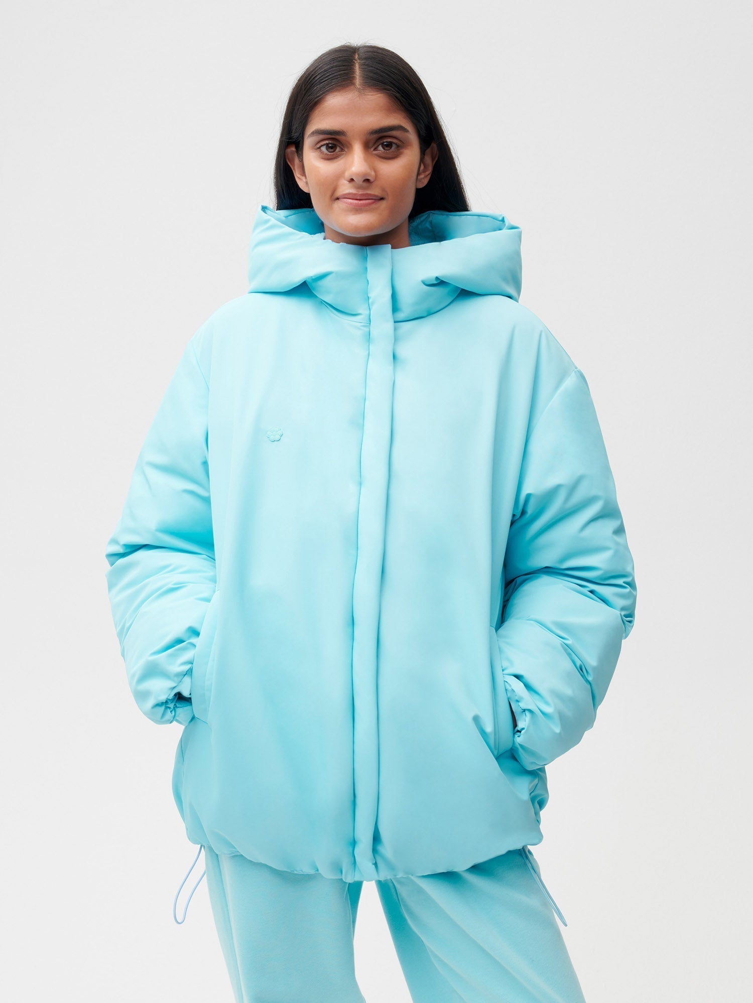 HW Flwrdwn Short Reversible Jacket Celestial Blue Female