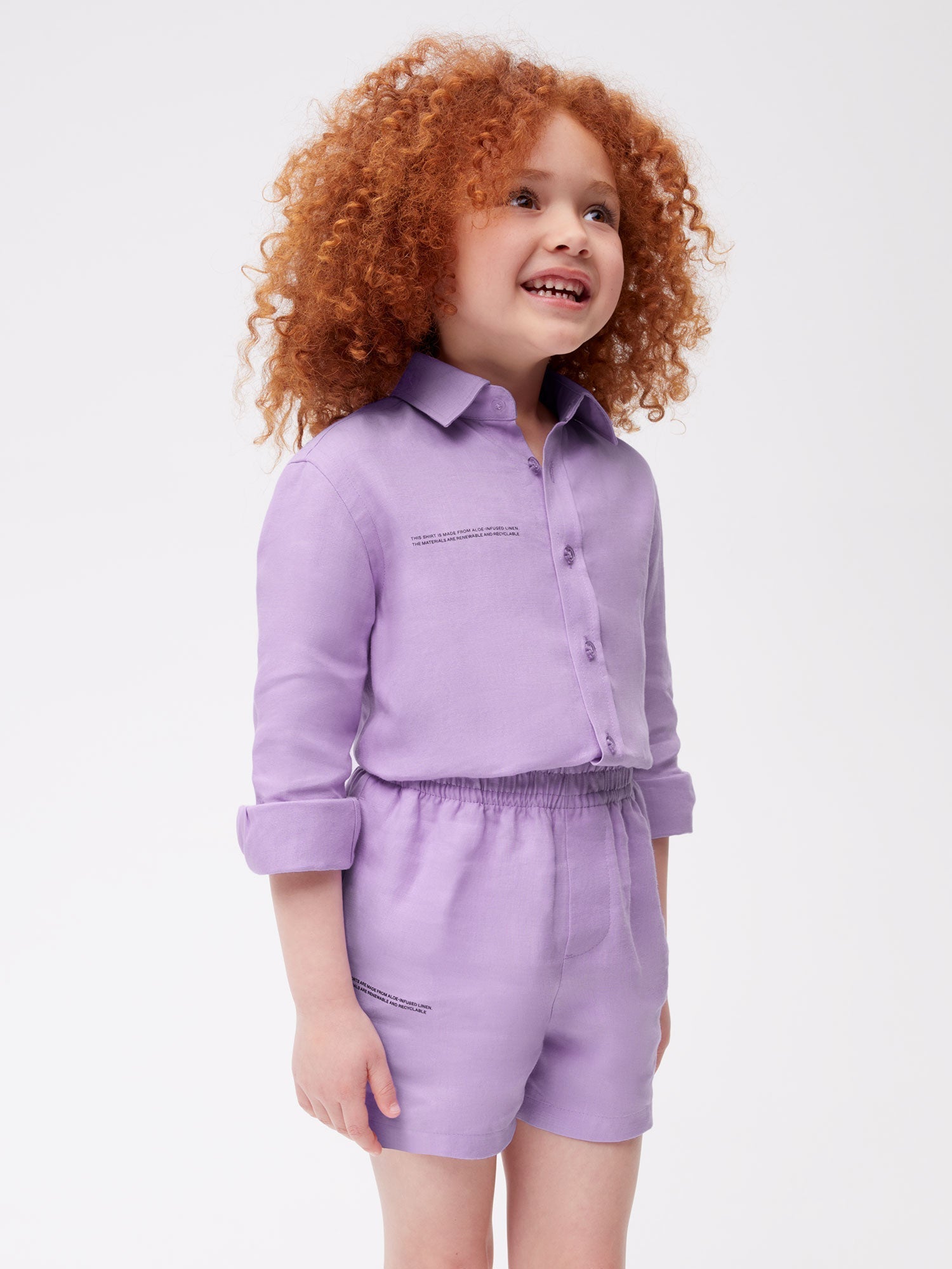 Kids Aloe Linen Shorts