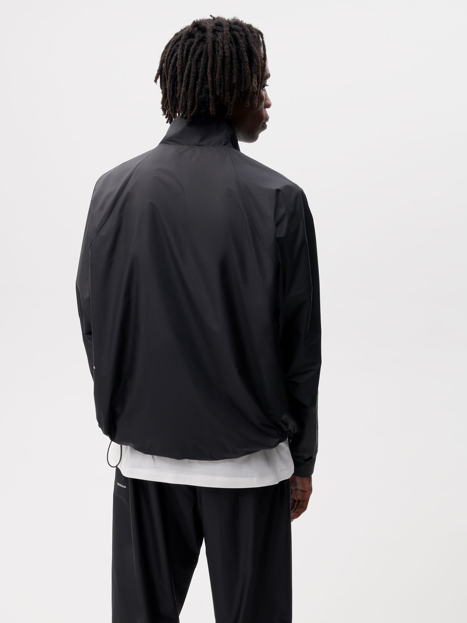 Nylon Half Zip Jacket Black