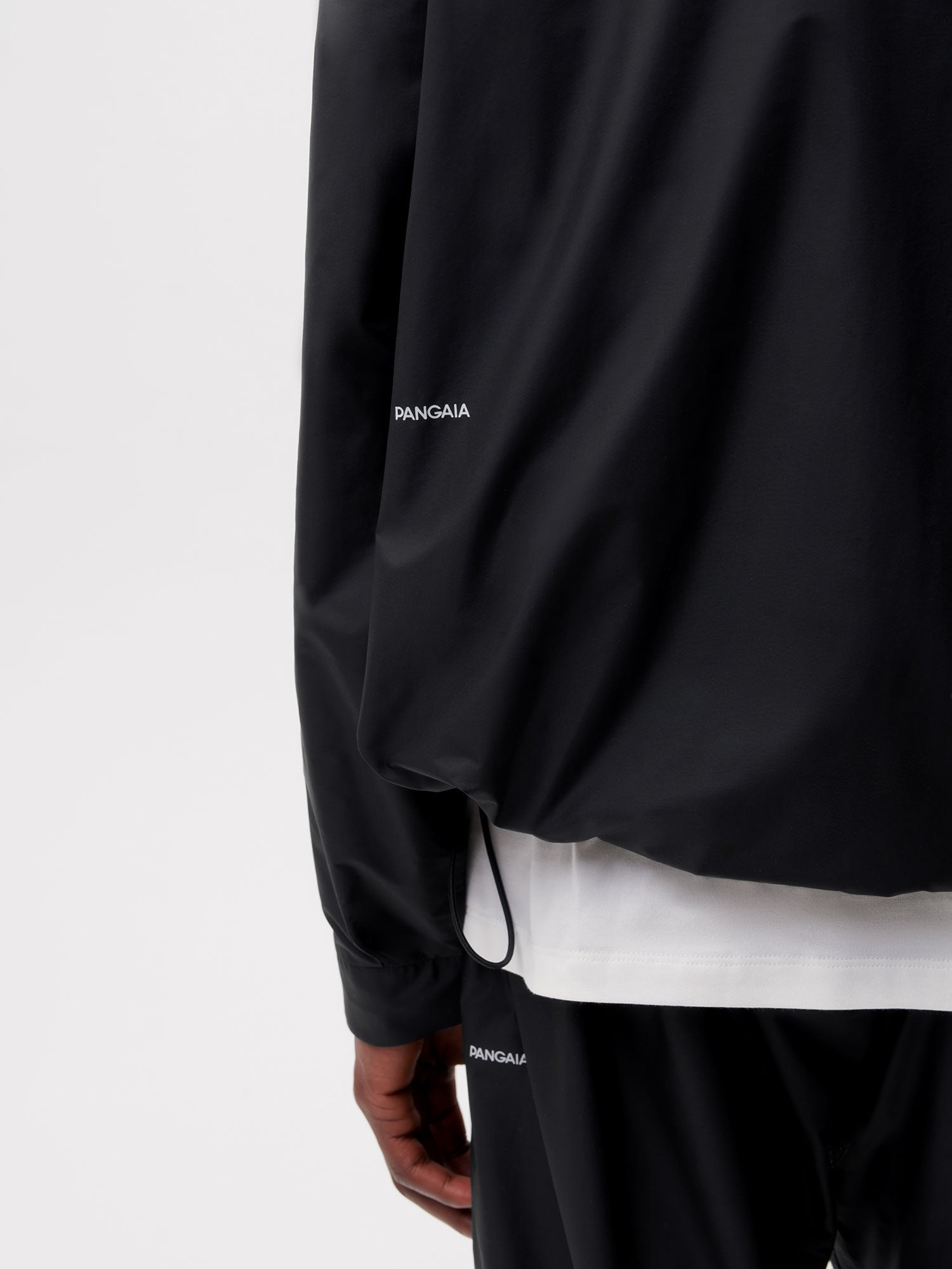 Nylon Half Zip Jacket Black