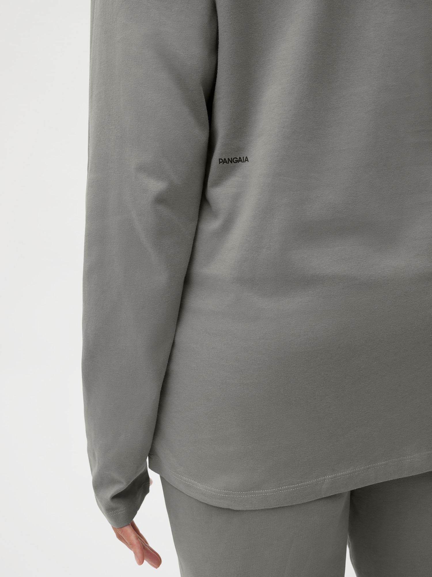 Organic Cotton Long Sleeve T shirt Grey Female