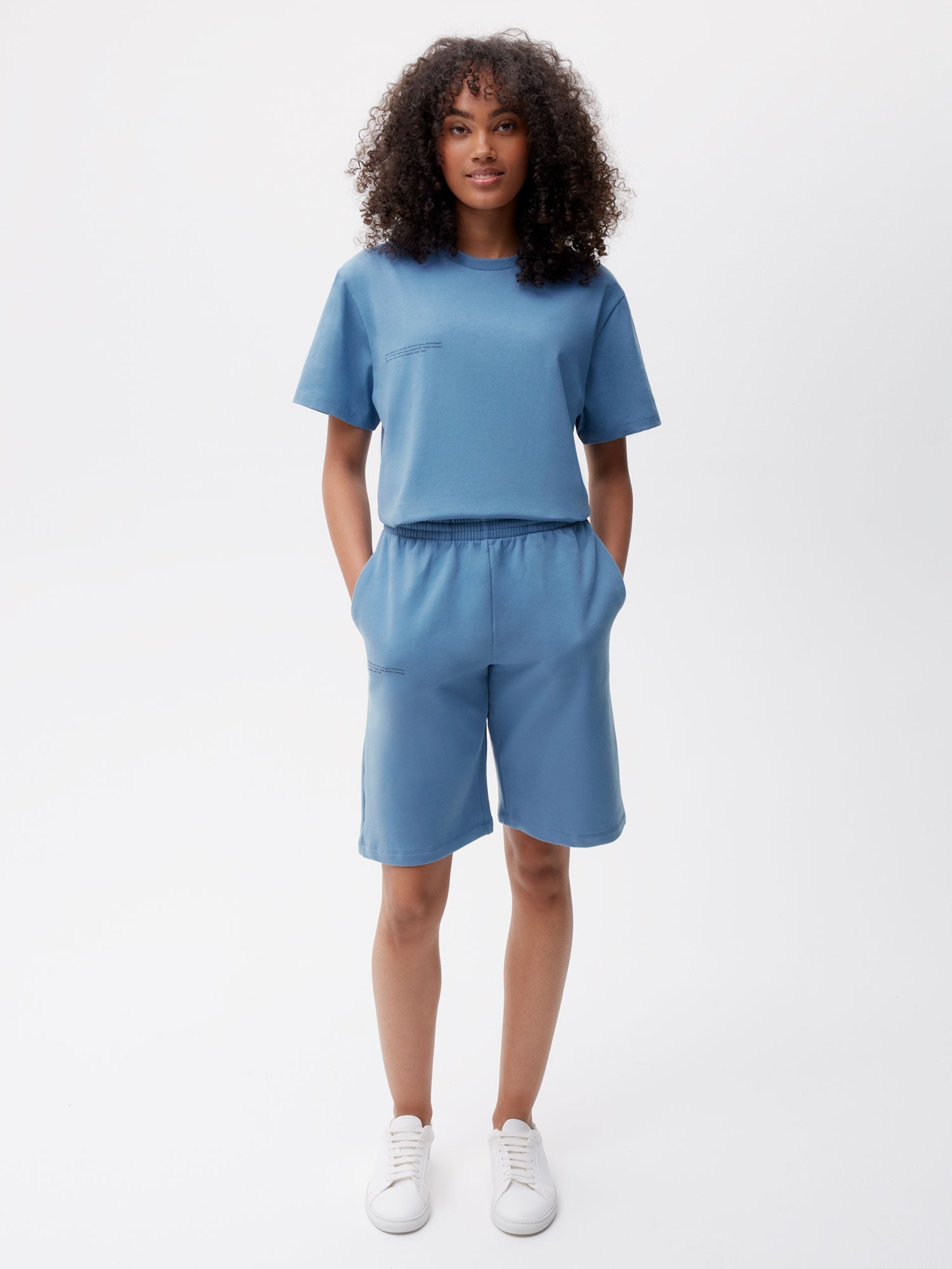 Pastels Organic Cotton Long Shorts PPRMINT Indigo Female
