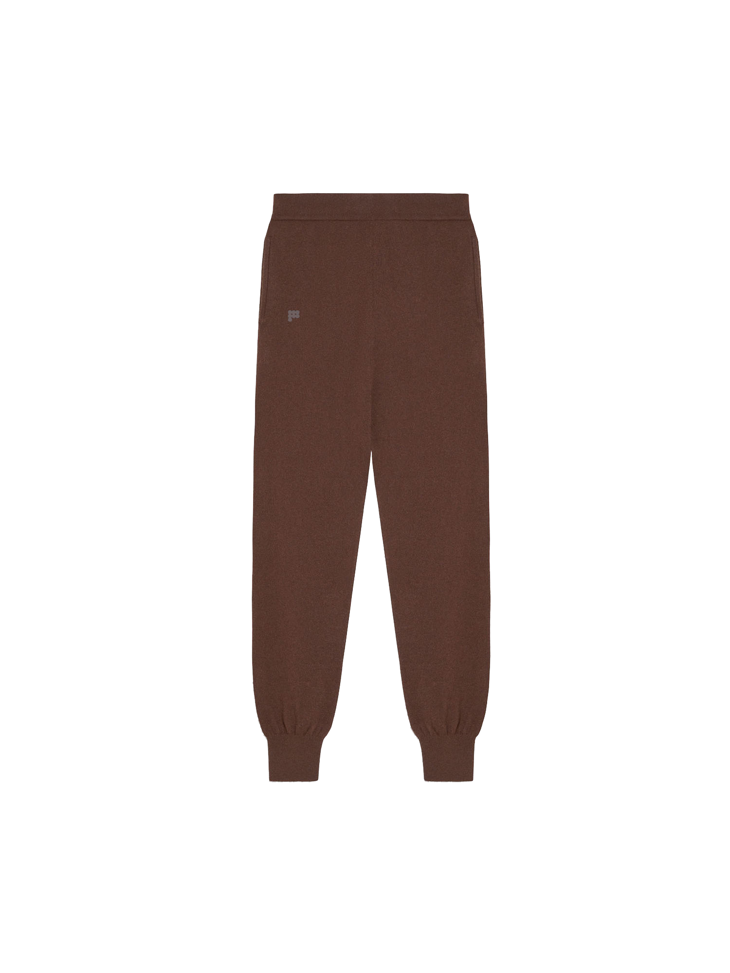 Recycled Cashmere Track Pants—chestnut brown-packshot-3