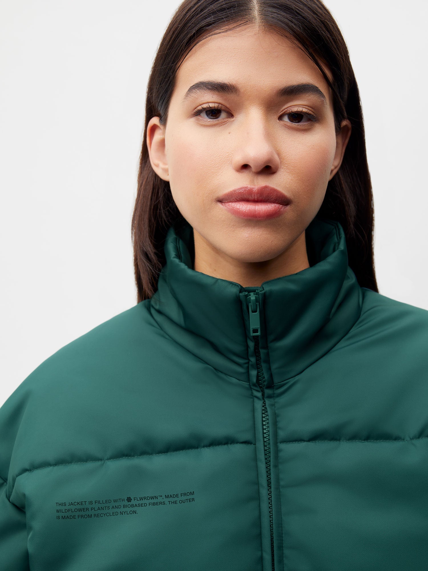 Recycled-Nylon-FLWRDWN-Bomber-Jacket-Foliage-Green-Female-2