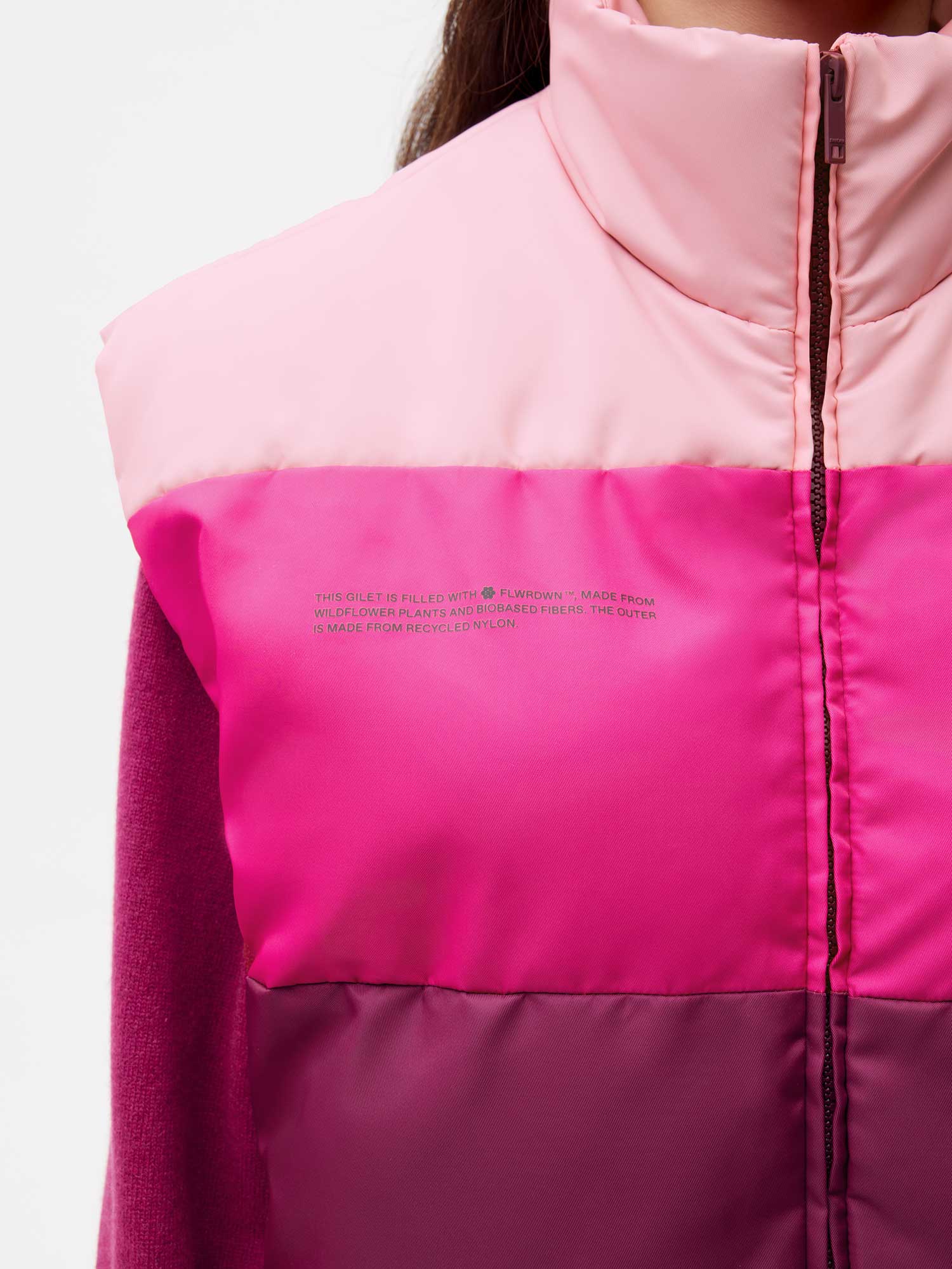 Recycled Nylon FLWRDWN Gilet—plum purple female-2