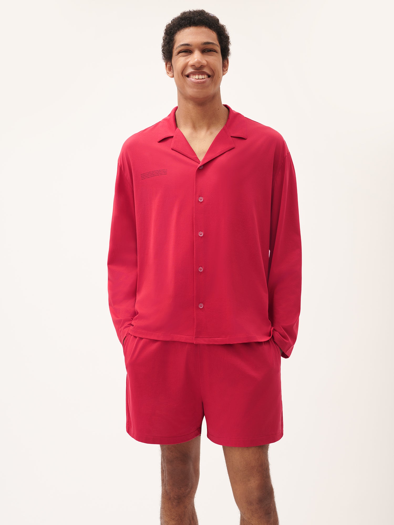 365_Lightweight_Short_Pyjama_Set_Goji_Red_Male