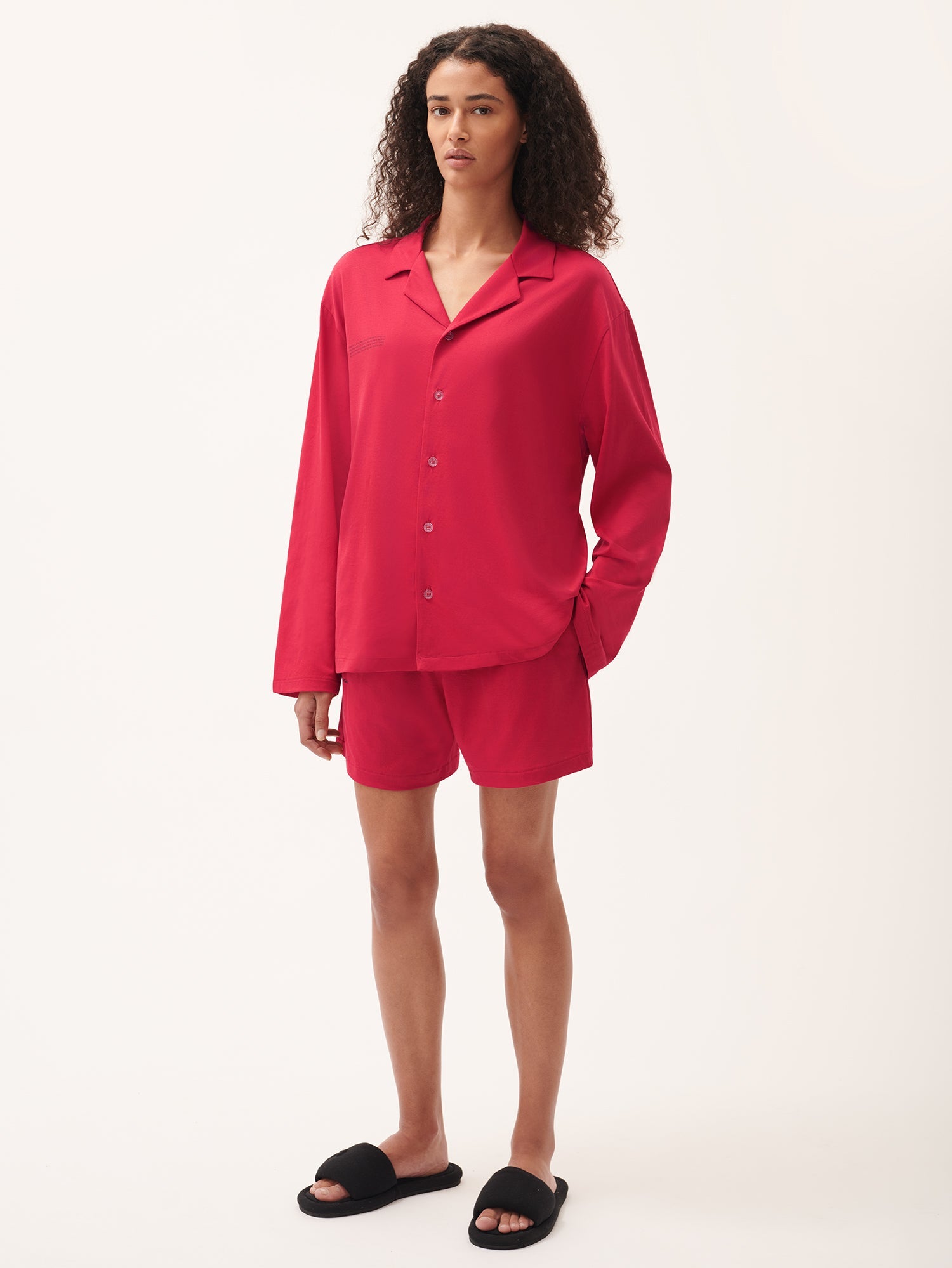 365_Lightweight_Short_Pyjama_Set_Goji_Red_female