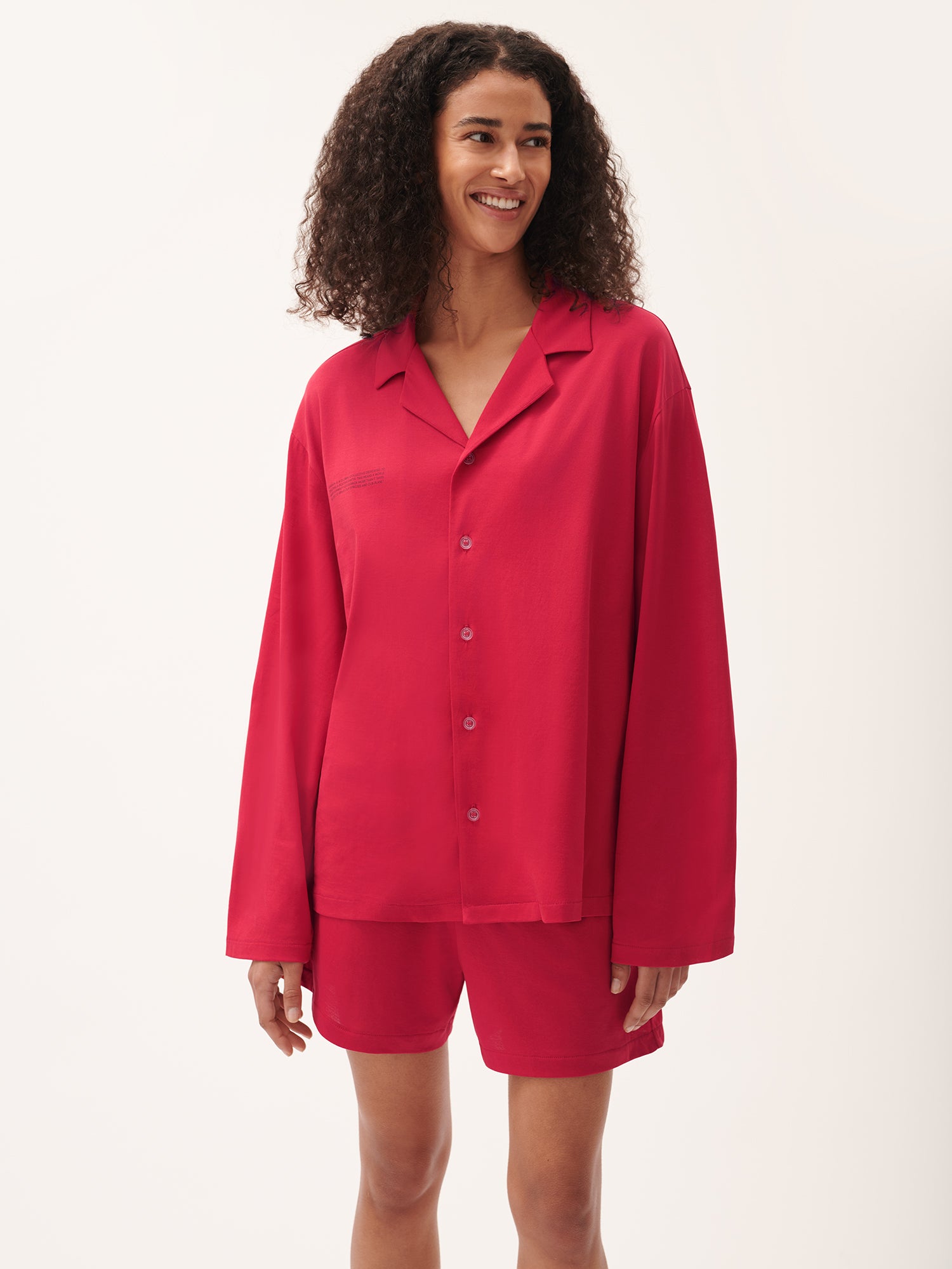 365_Lightweight_Short_Pyjama_Set_Goji_Red_female