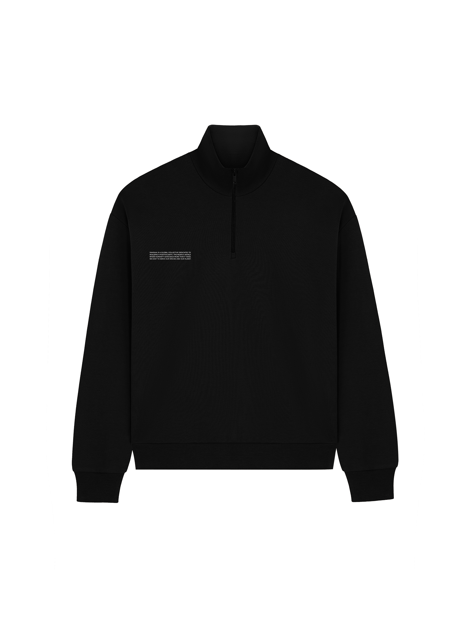 Mens DNA Double Jersey Half Zip Sweatshirt—black