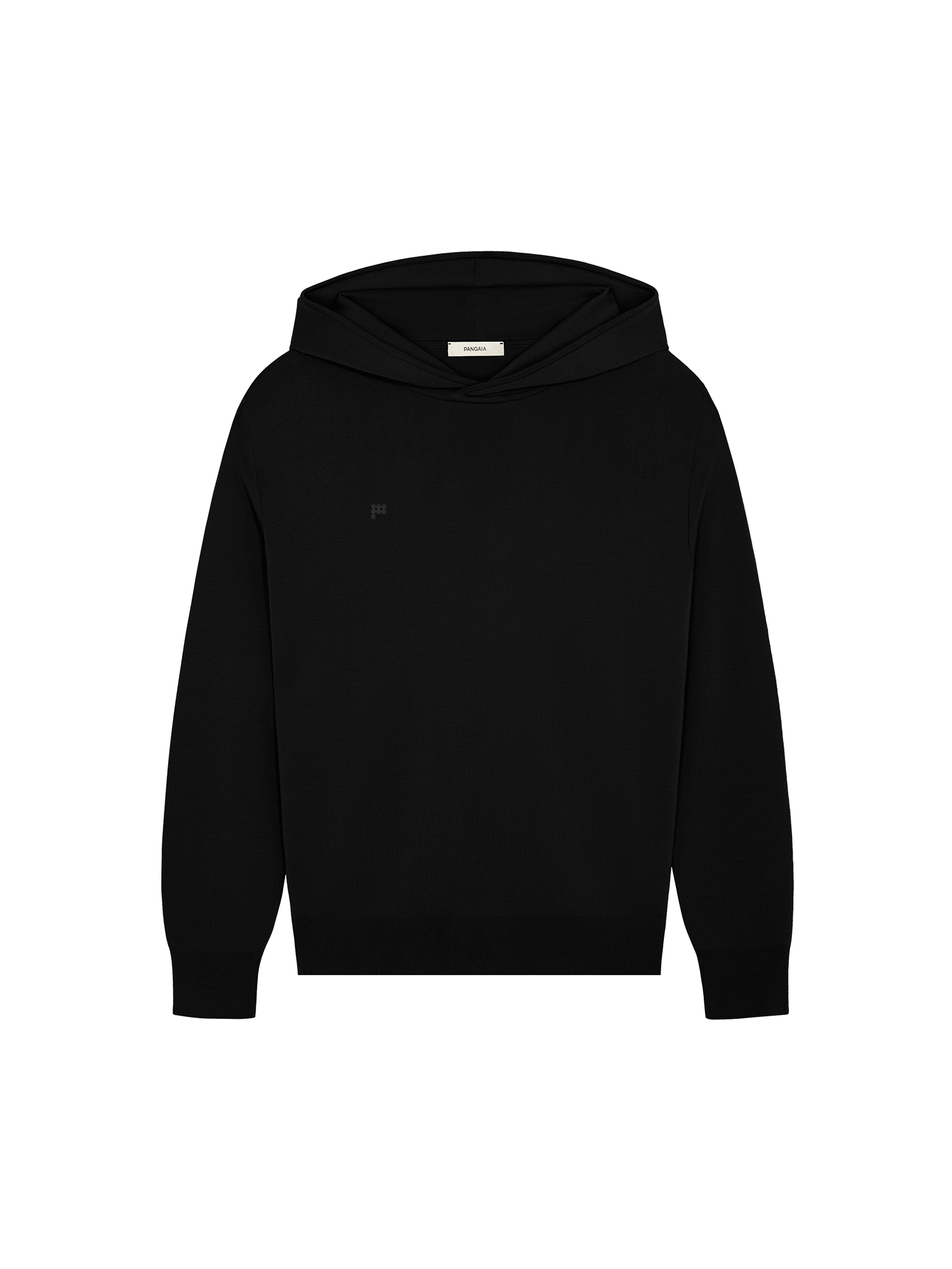 Womens Regenerative Merino Wool Hoodie—black