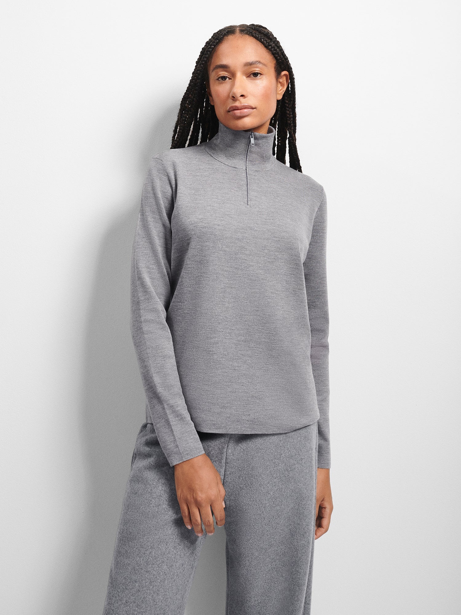 Merino_Knit_Slim_Fit_Half_Zip_Sweater_GreyMarl_female-1