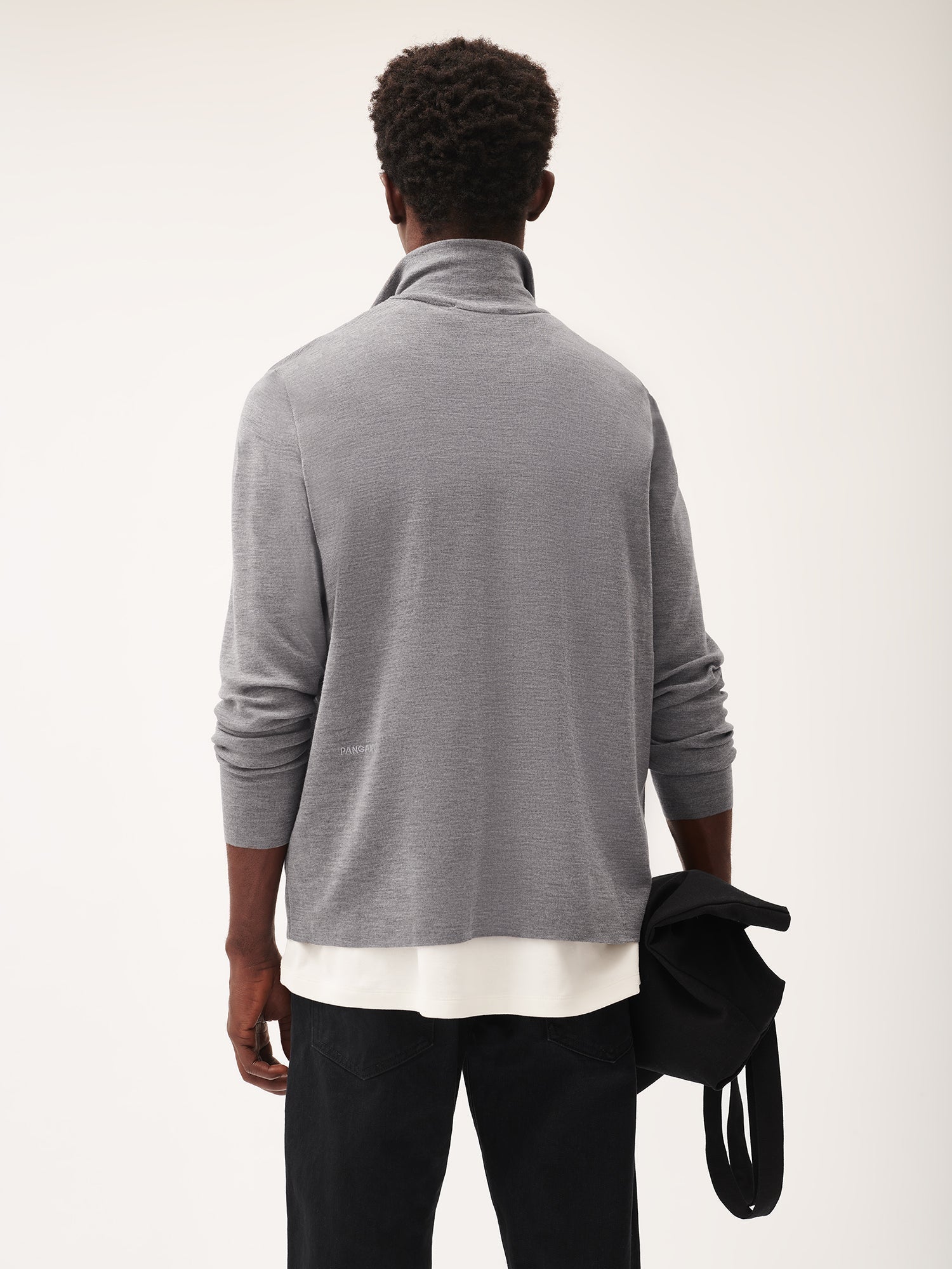 Merino_Knit_Slim_Fit_Half_Zip_Sweater_Grey_Marl_Male-3
