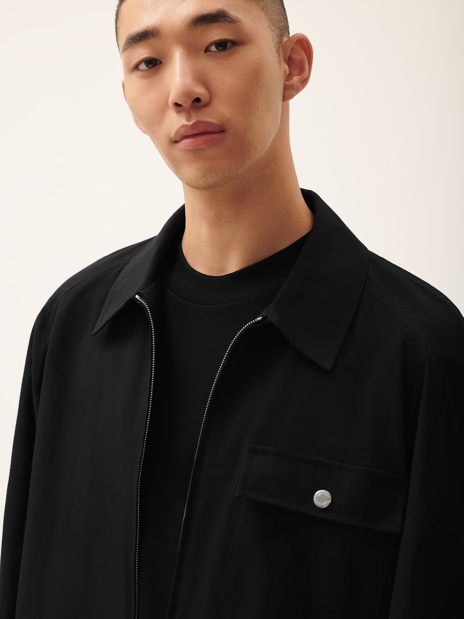 Unisex_Harrington_Jacket_Black_Male-3