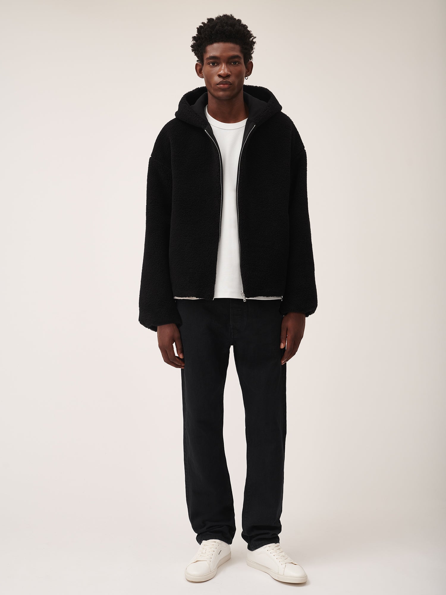 Unisex_Reversible_Outdoor_Fleece_Zip_Hoodie_Black-Male-2