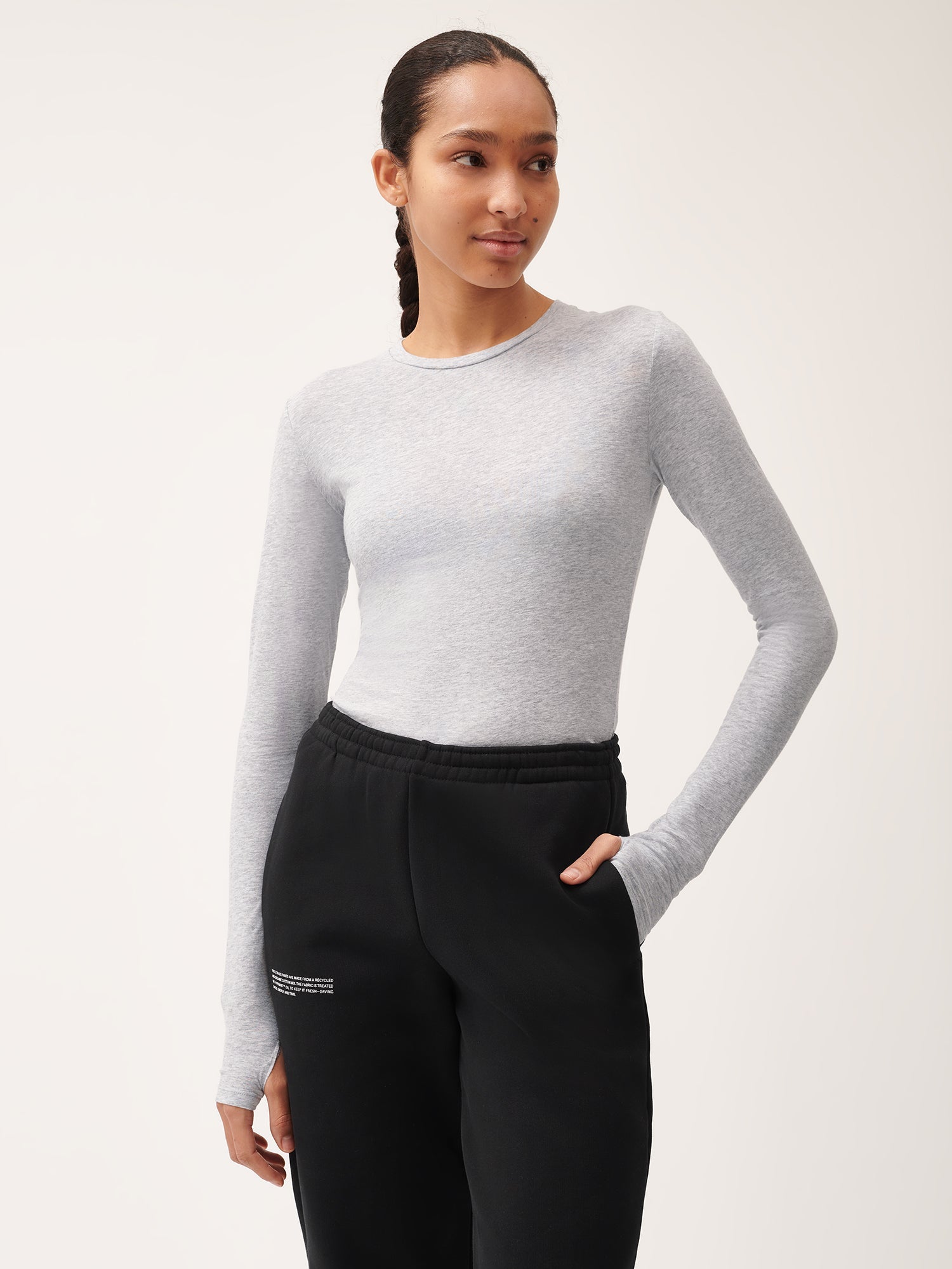 Women_s_365_Cotton_Stretch_Long_Sleeved_Top_Grey_Marl_female-1