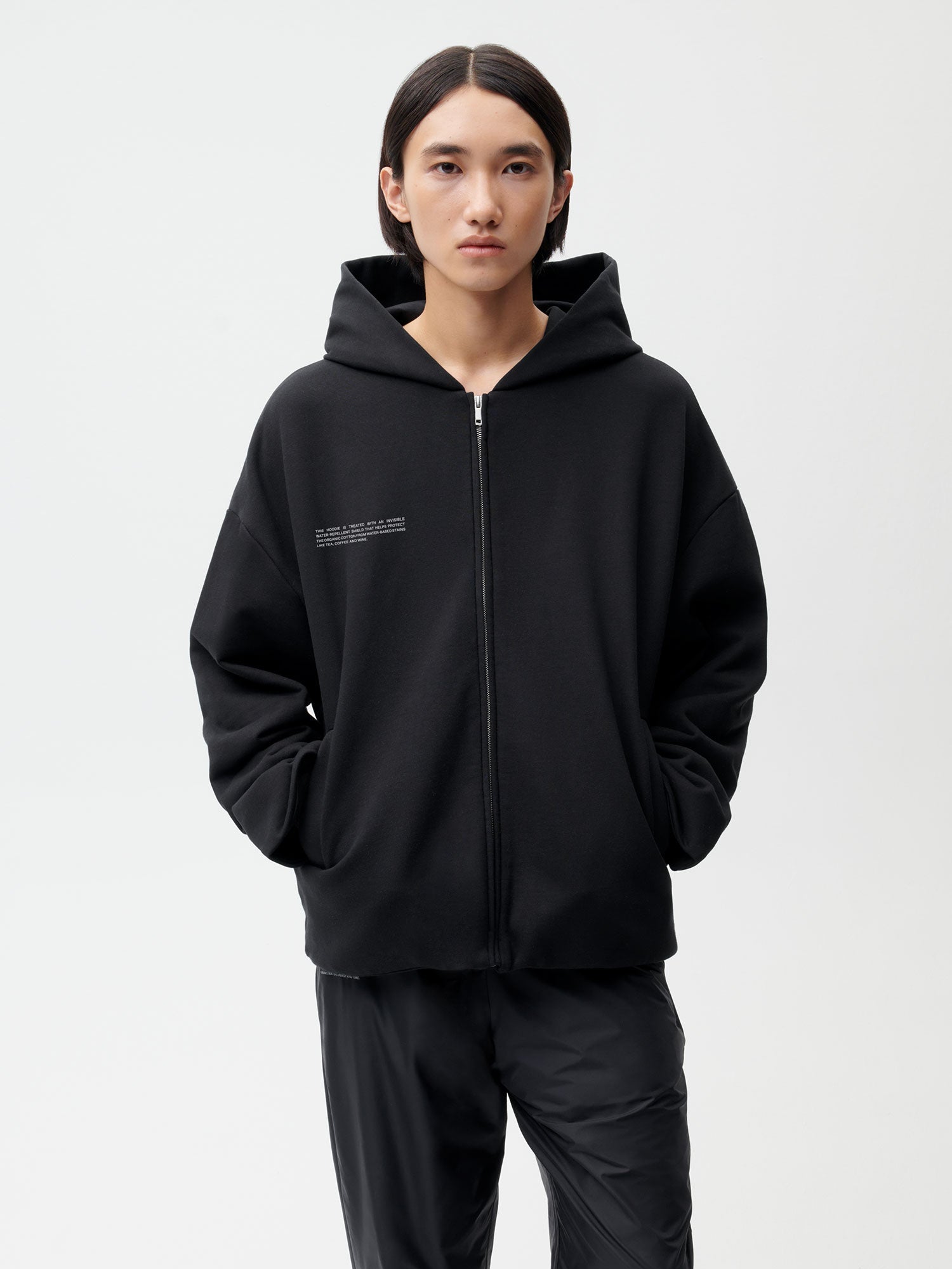 Dropel-Half-Zip-Hoodie-Black-Male-1
