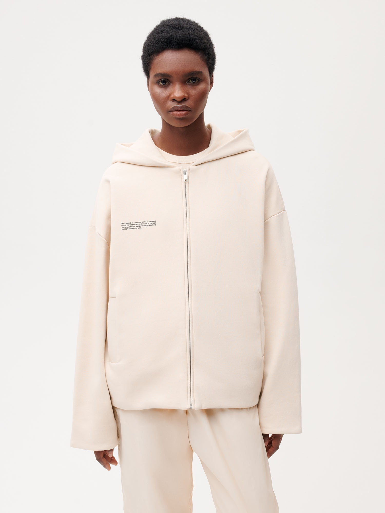 Dropel-Half-Zip-Hoodie-Sand-Female-1
