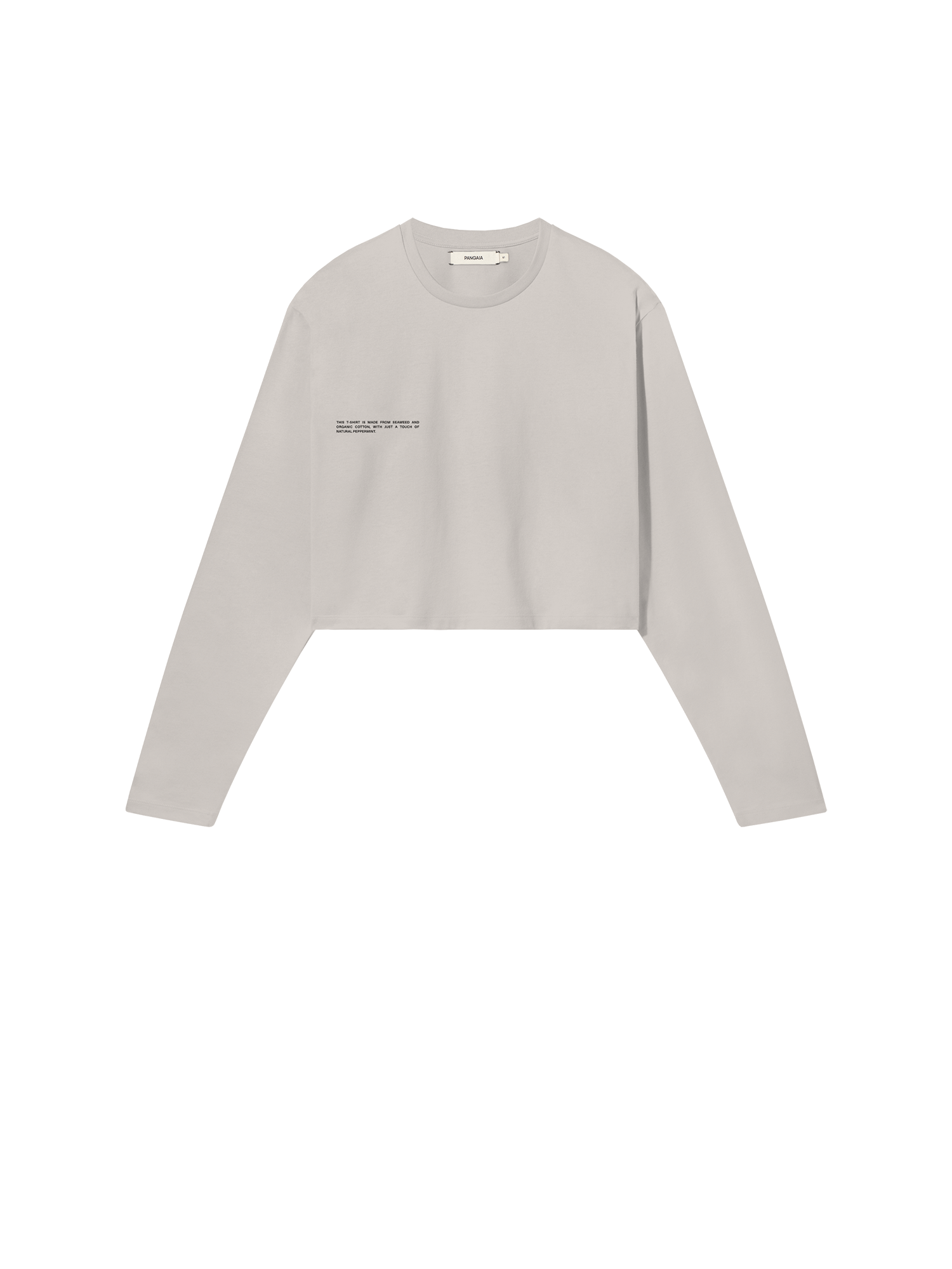  Organic Cotton Long Sleeve Cropped T-shirt with C-FIBER-packshot-3