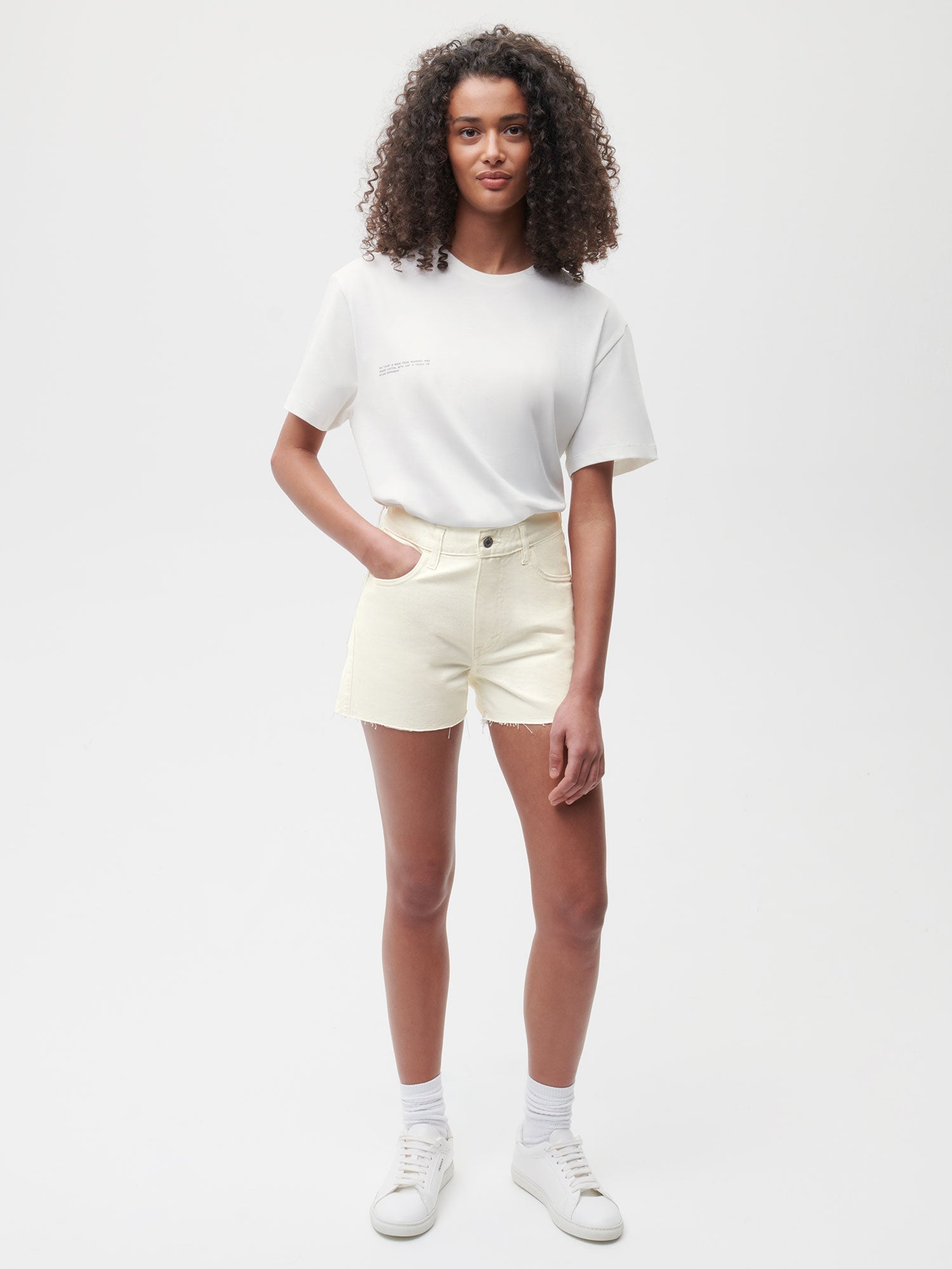  Women's Denim High Rise Cropped Shorts 