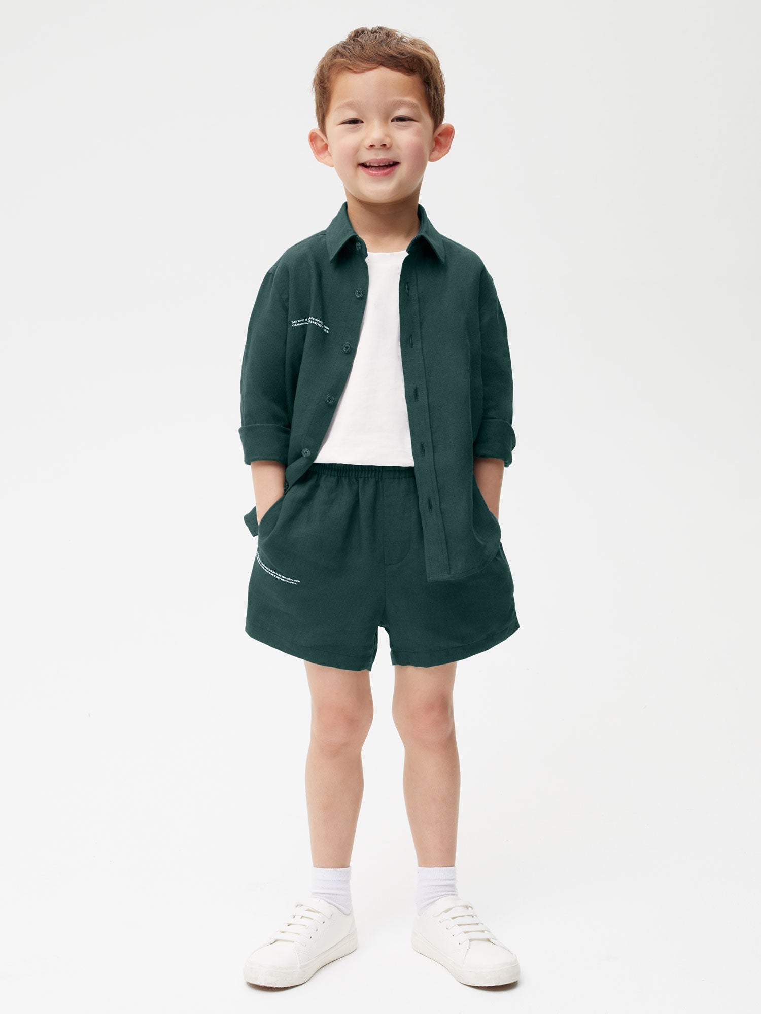 Kids Aloe Linen Shorts