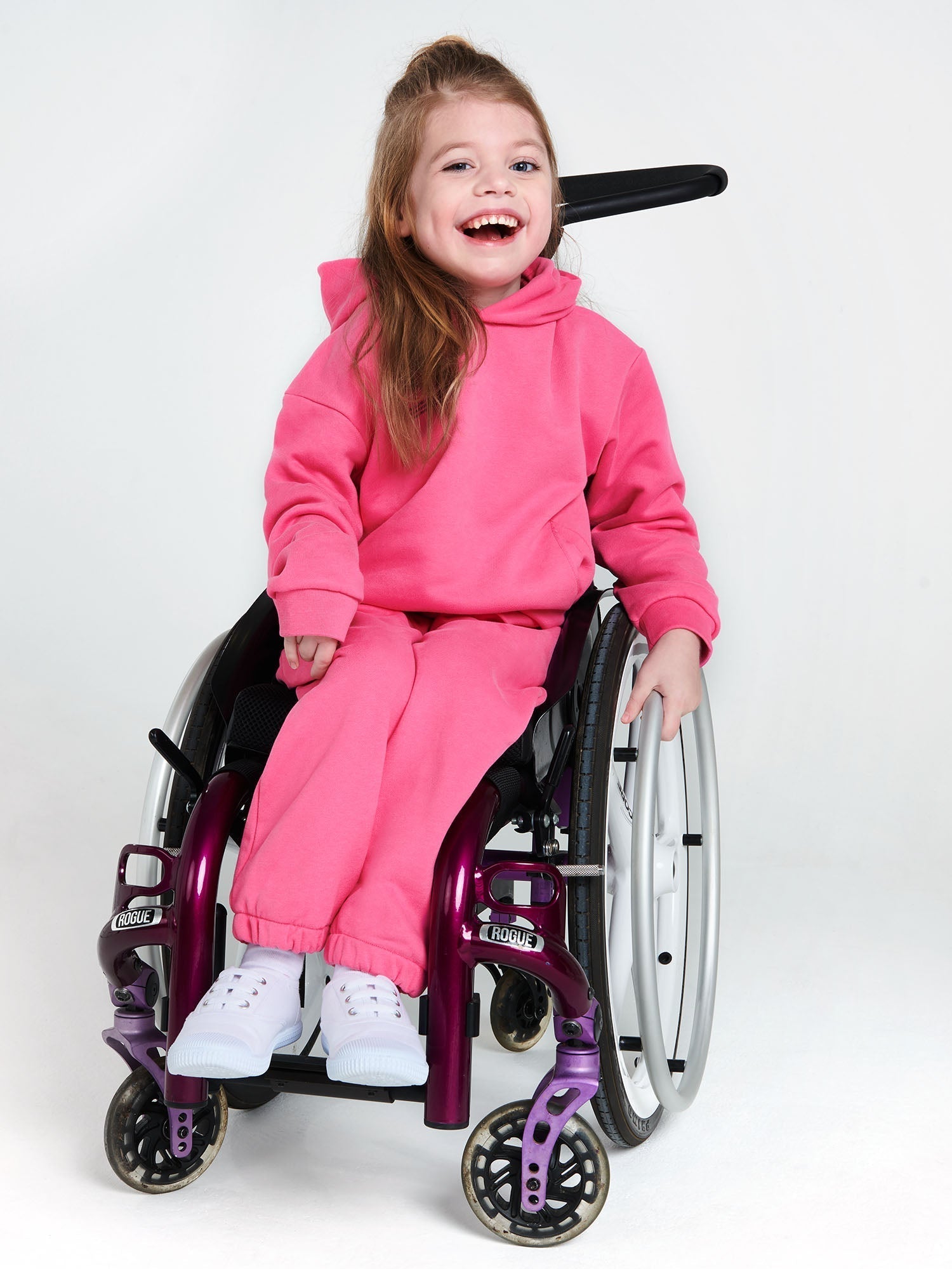 Kids Organic Cotton Trackpants Flamingo Pink
