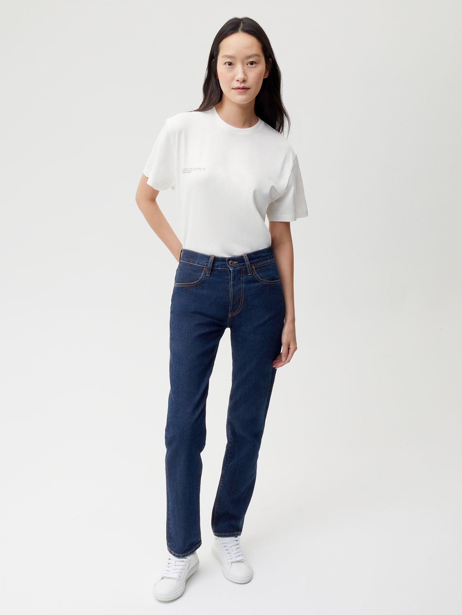 Nettle Button Up Straight Leg Denim Rinse Wash Female W5 