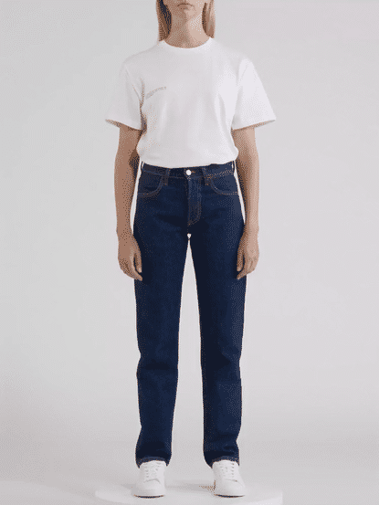 Nettle Button Up Straight Leg Denim Rinse Wash Female W5 low