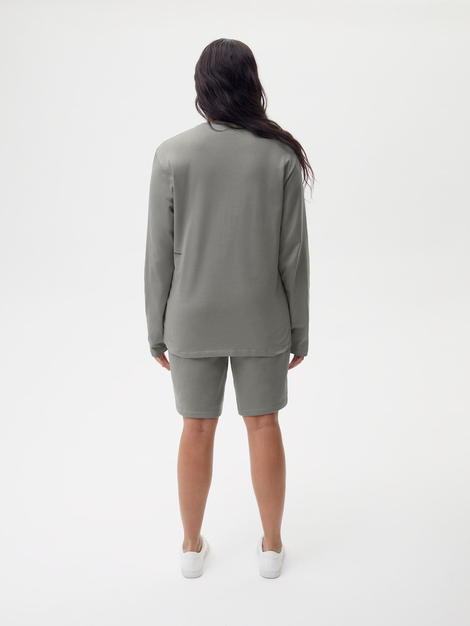 Organic Cotton Long Sleeve T shirt Grey Female