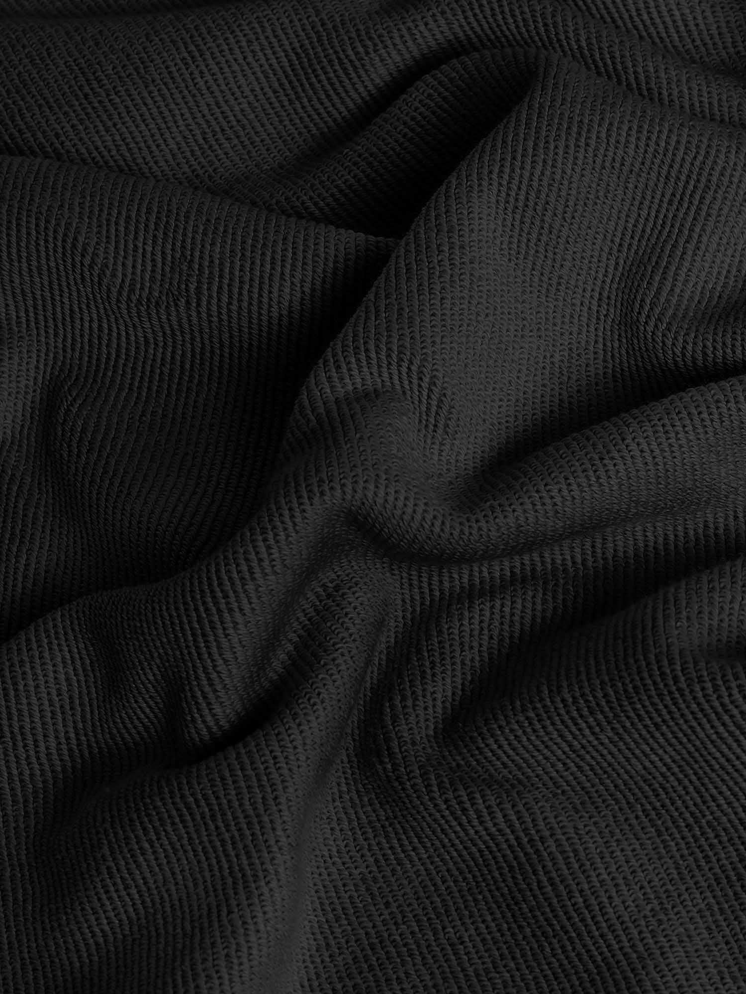 Organic Cotton Loose Hoodie Black