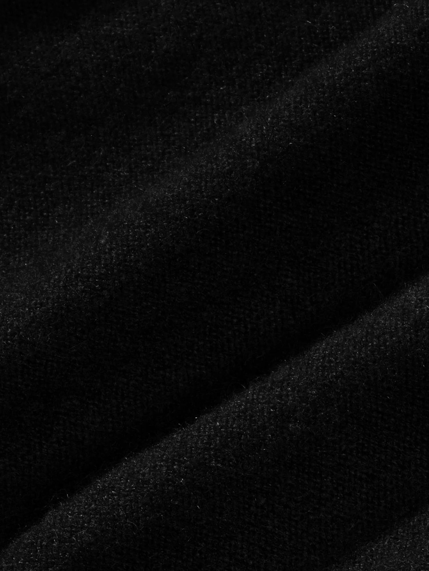 Women Recycled Cashmere Fitted Turtleneck Top-‚¬€�black 