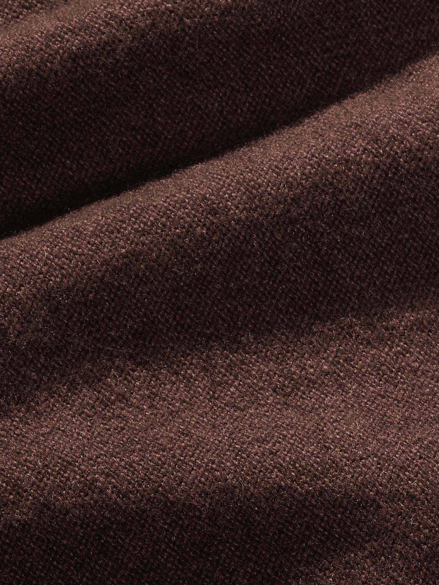 Women Recycled Cashmere Fitted Turtleneck Top-‚¬€�chestnut brown 