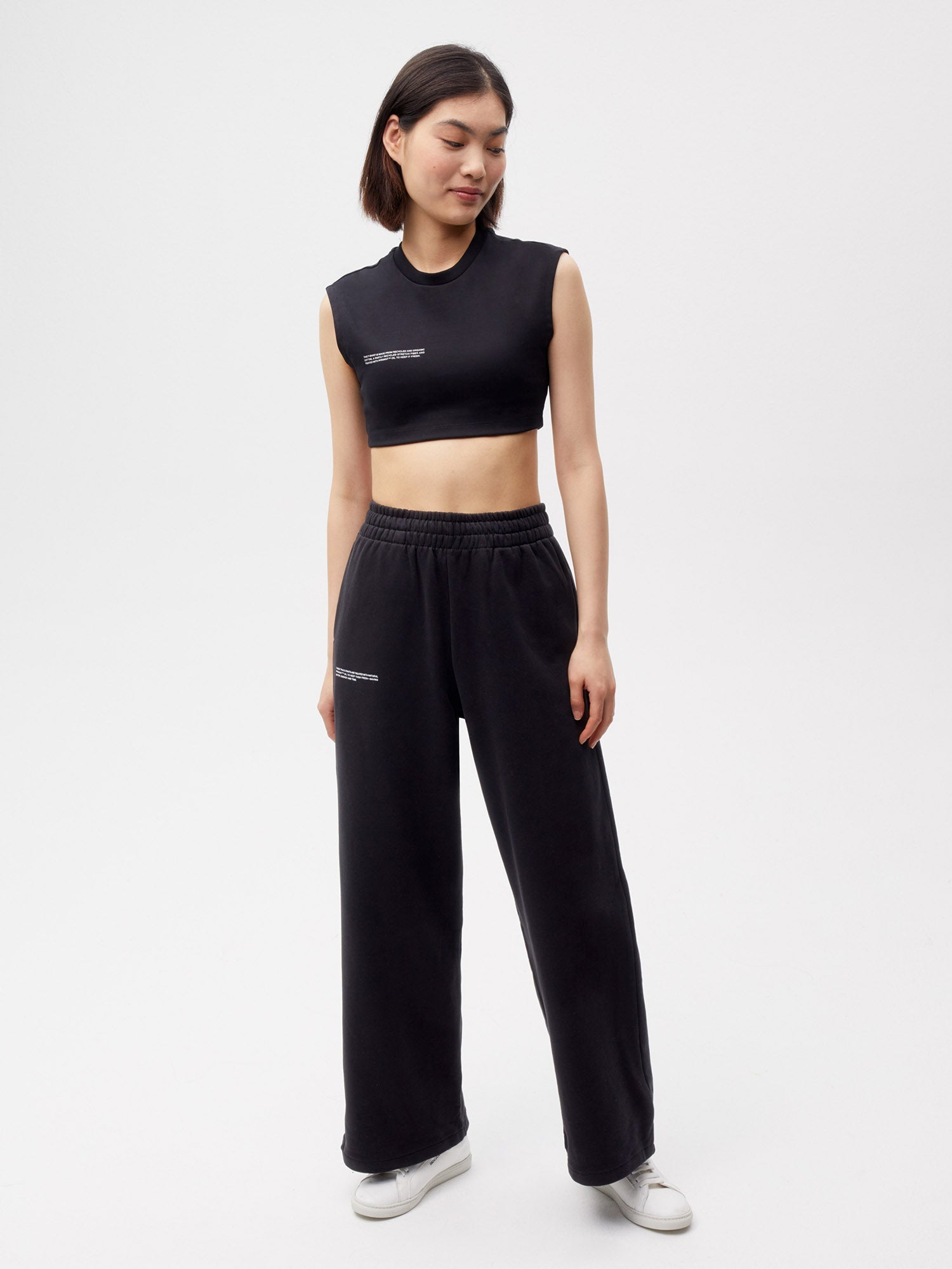 Recycled Cotton Fitted Crop T-Shirt Female
