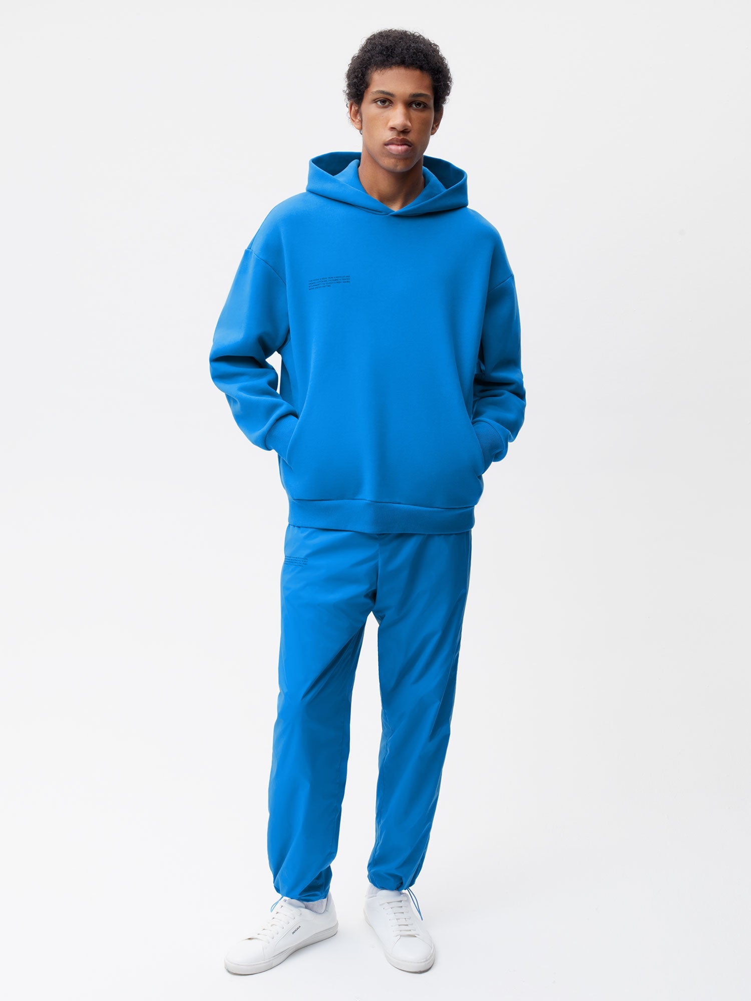Recycled Nylon Track Pantsâ€”cerulean blue male