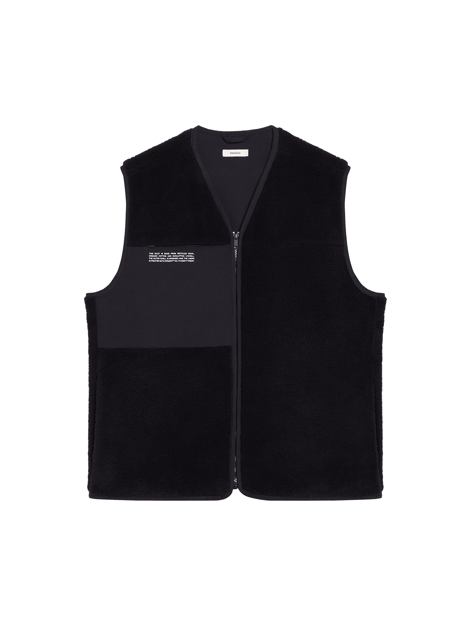 Recycled Wool Fleece Giletâ€”black-packshot-3