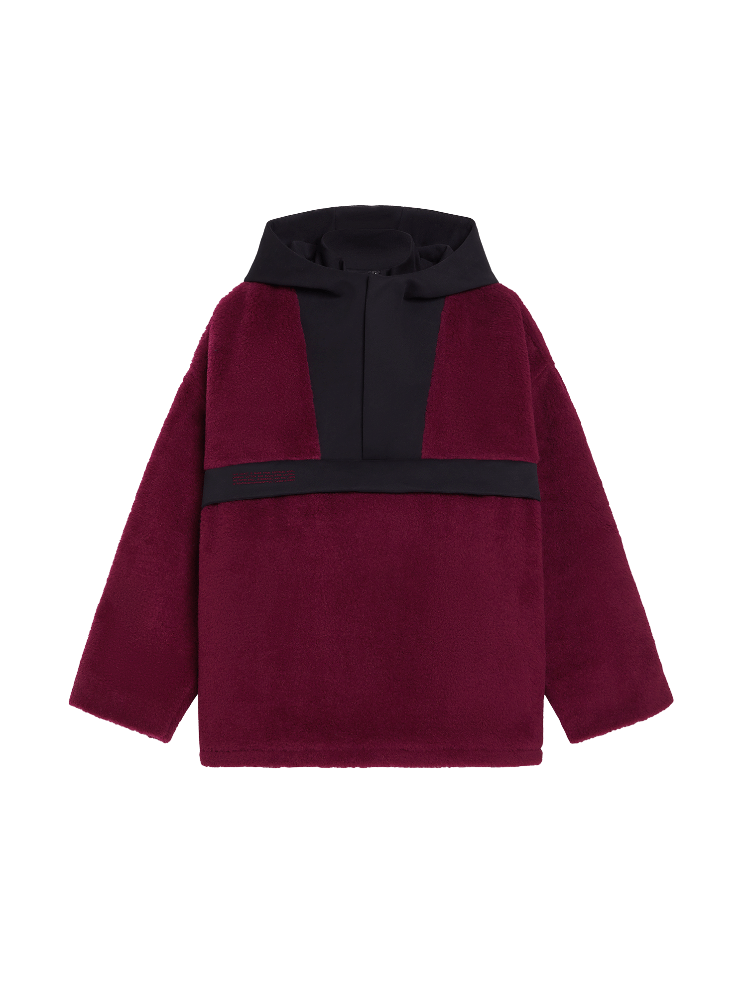 Recycled Wool Fleece Half Zip Jacketâ€”plum purple-packshot-3