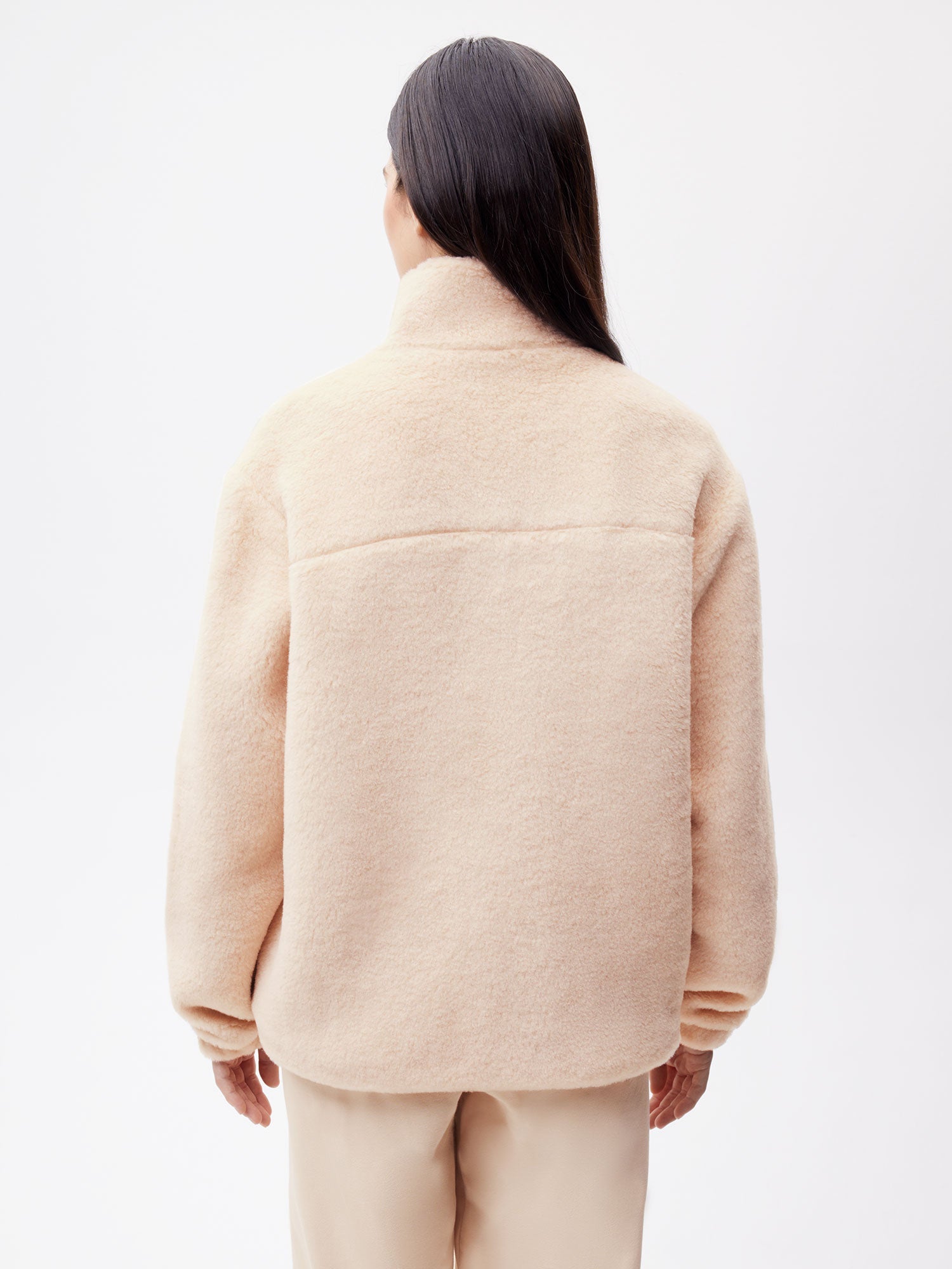 Recycled Wool Fleece Jacketâ€”sand female