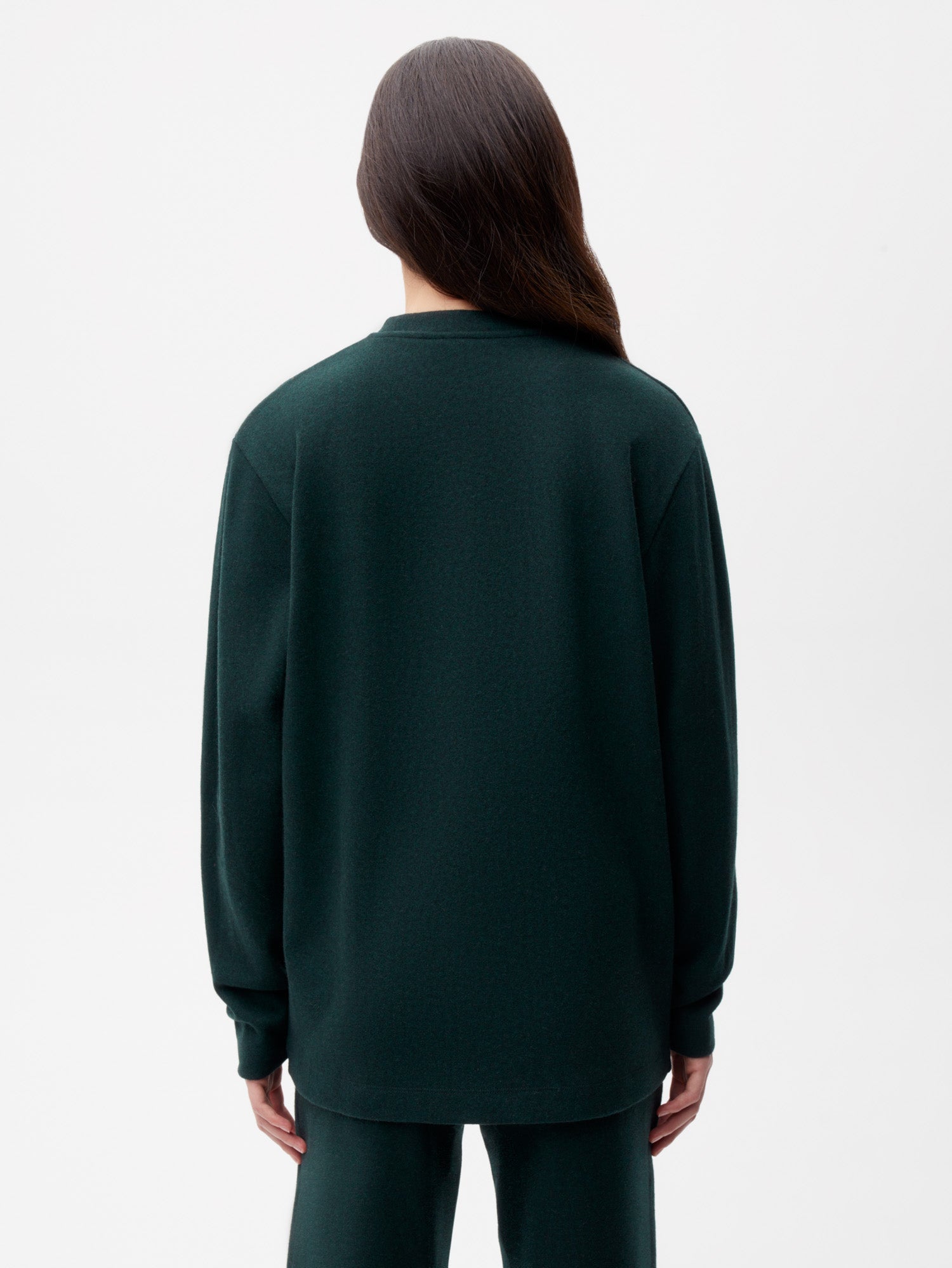 Recycled-Wool-Jersey-Long-Sleeves-T-Shirt-Woodland-Green-Female-2
