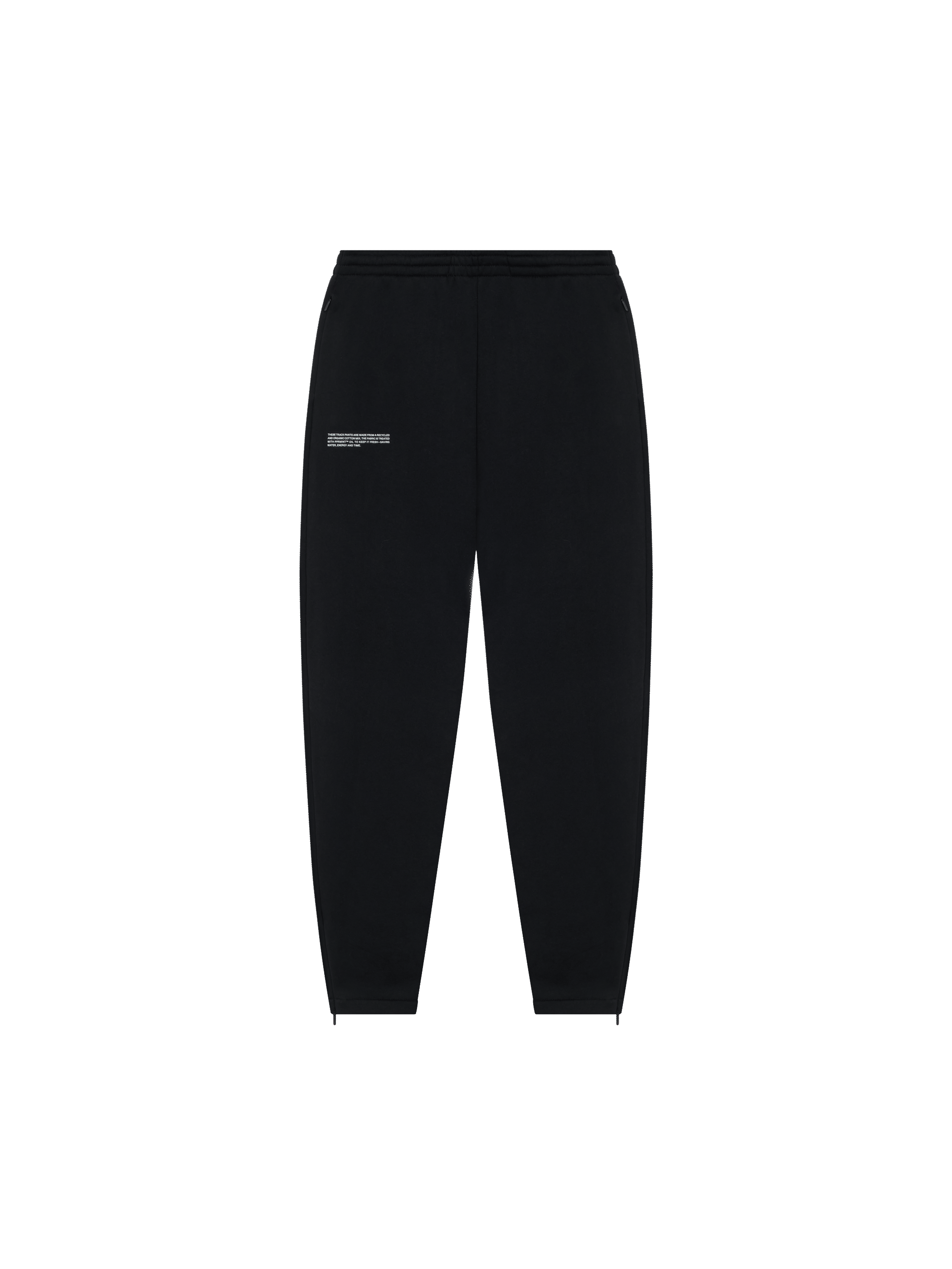 Recycled Cotton Tapered Track Pants—black-packshot-3