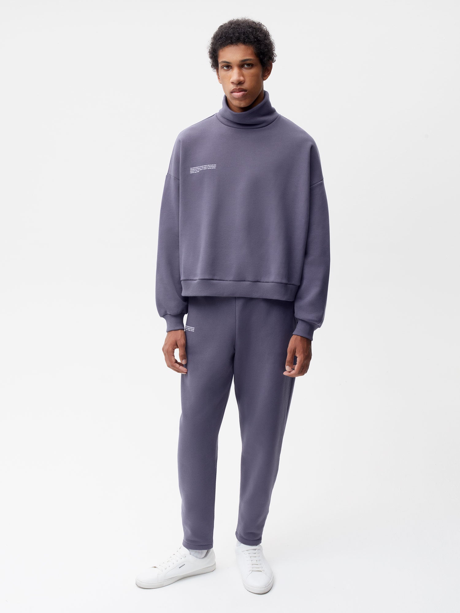 Recycled Cotton Tapered Track Pantsâ€”slate blue male