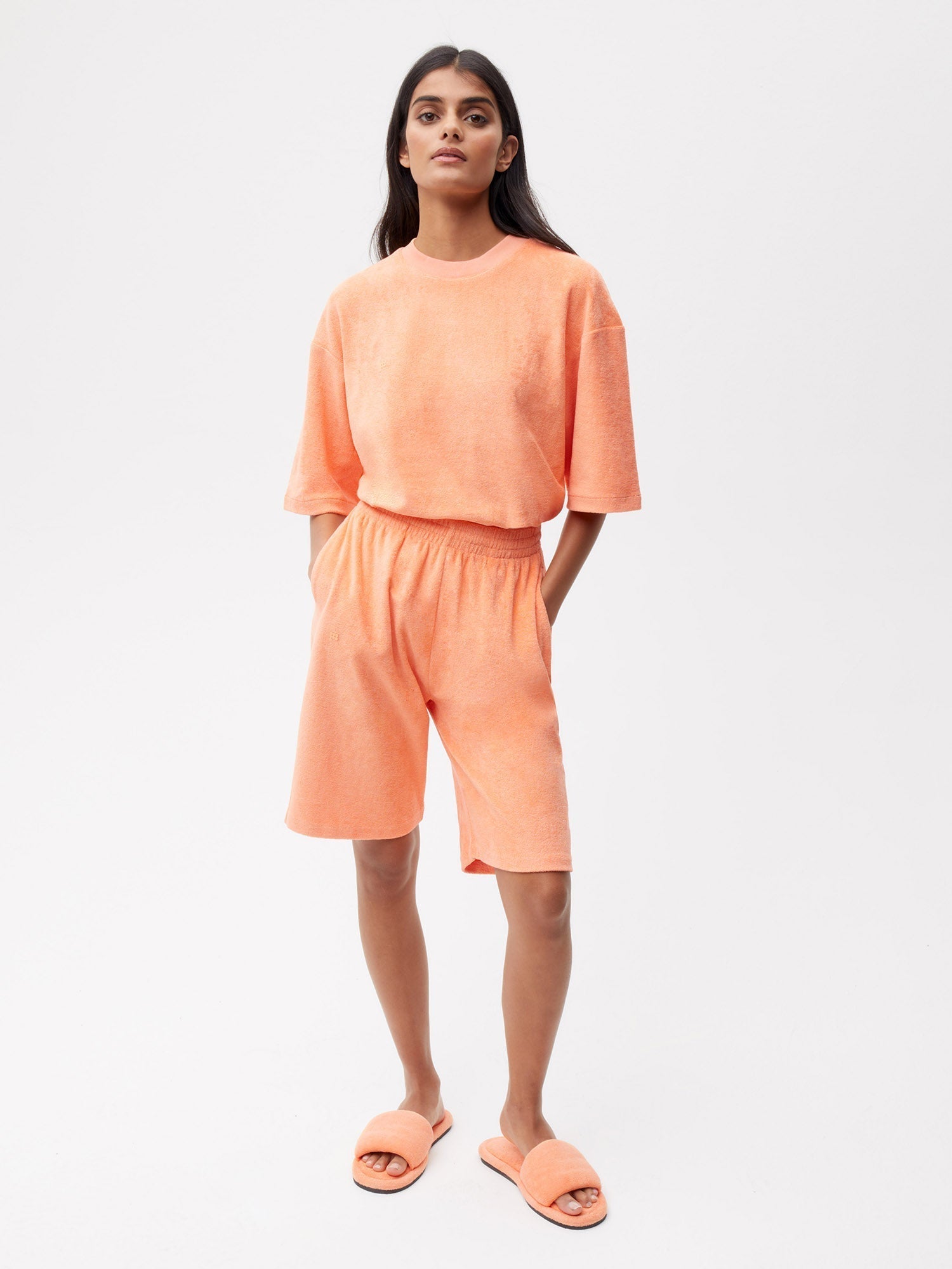 Towelling Long Shorts Female